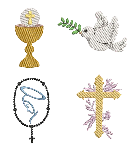 Matriz de Bordado Kit Religioso Diverso